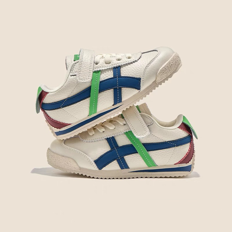 Genuine Leather Children's Forrest Gump Shoes 2025 Spring and Autumn New Girls' Board Shoes Baby White Shoes Boys sneaker Non-slip