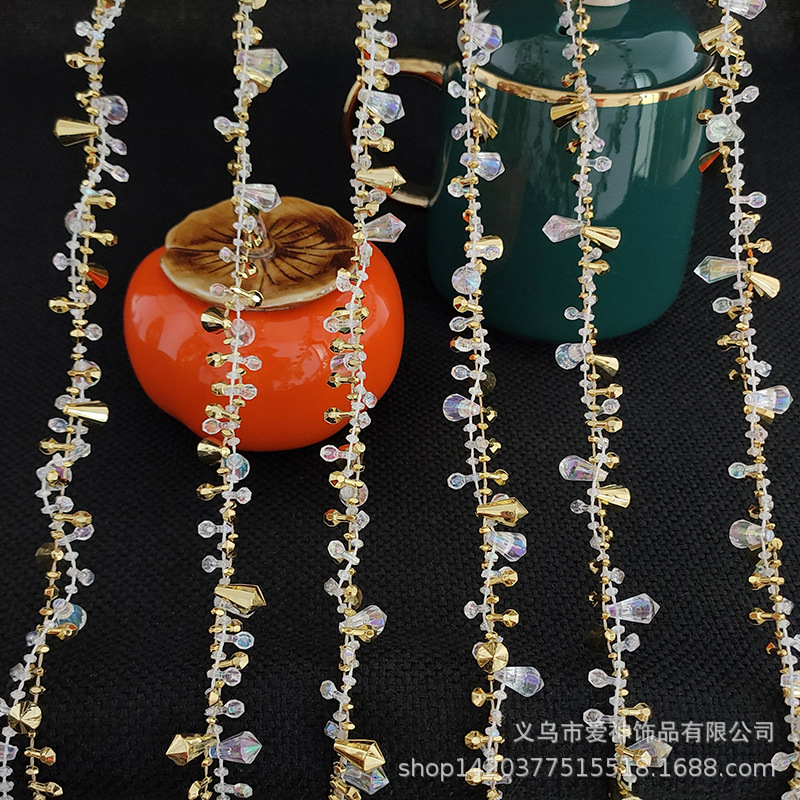 Picture of Diamond string beads wedding stage home decoration beads Christmas Holiday Crafts accessories DIY jewelry