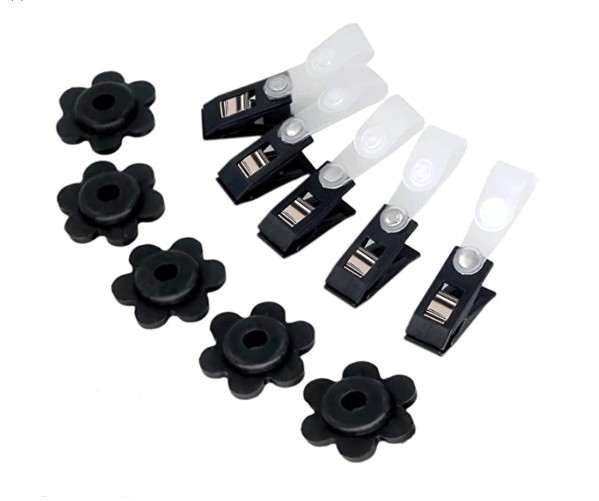 Amazon Hot Sale Garden Flag Accessories Black Rubber Plum Plug Plastic Clip Windproof Plug Black Plastic Gasket