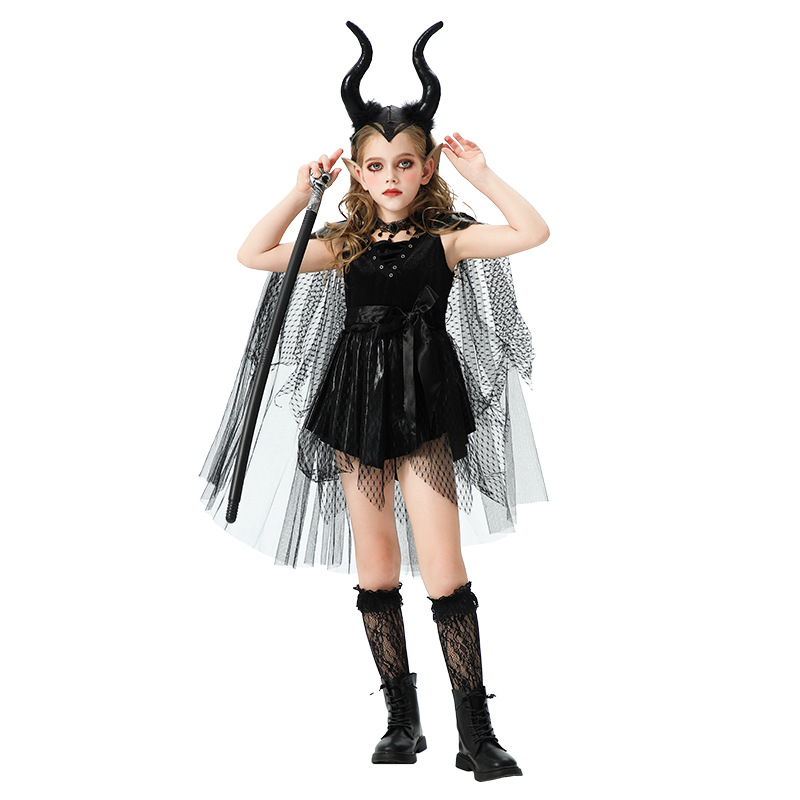 Halloween Children's Costume Witch Stage Performance Costume Funny Dress Up Children's Clothing Vampire Night Elf dress