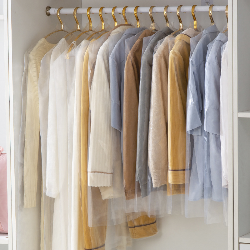 Household clothes hanging bag clothes dust cover dry cleaning shop coat dust bag hanging transparent clothing clothing storage hanging bag