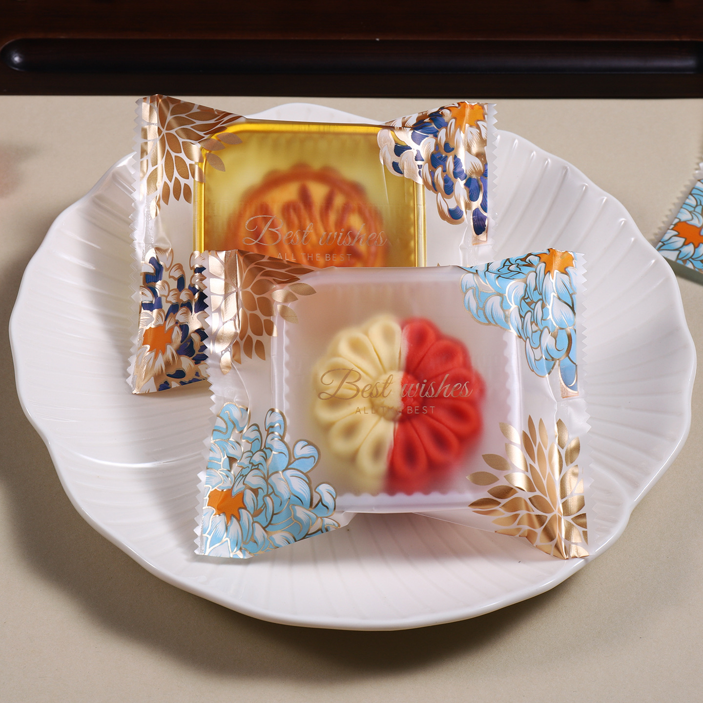 Picture of Spot Wholesale 2025 New Mooncake Packaging Bag 50g 100g Egg Yolk Crisp Mid-Autumn Mooncake Machine-Sealed Packaging Bag