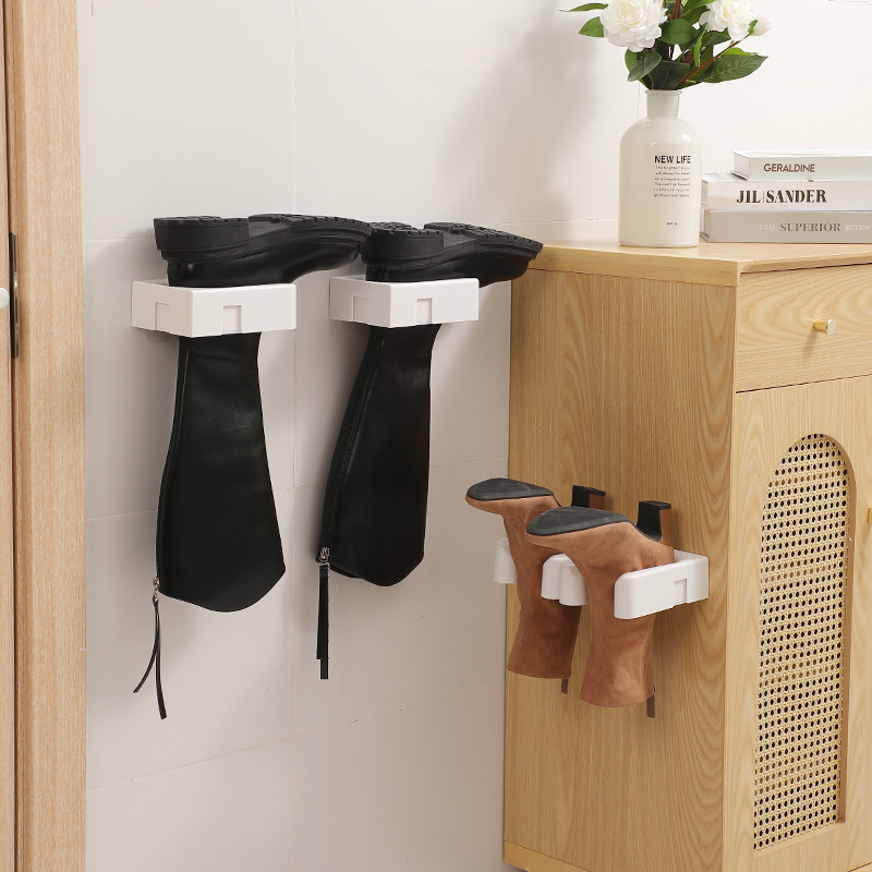 Picture of New Boots Storage Rack Punch-free Wall-mounted Fit Rack Combined Long and Short Boots Support Rack Shoe Rack for Household