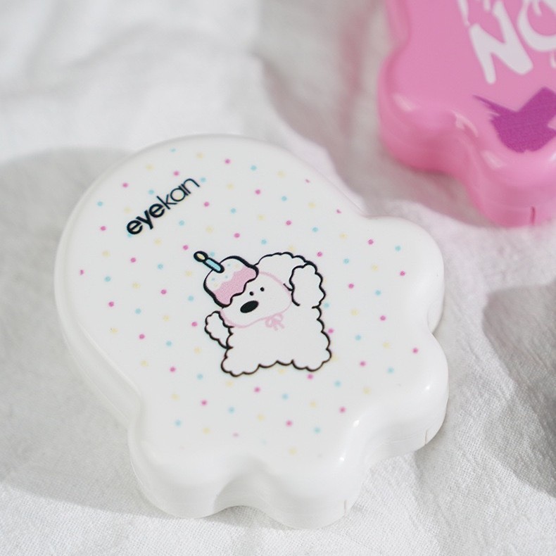 Picture of Kaida New Cute Cat's Claw Box Contact Lens Box Companion Double Beauty Pupil Box Portable 2502 with Mirror