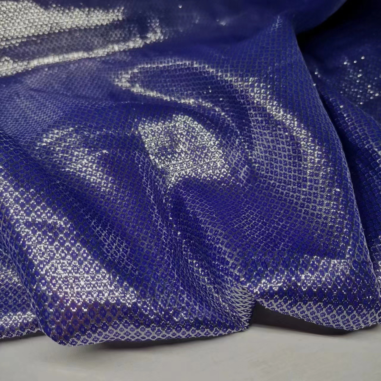 Narrow 12 Mm Silk Fabric Silver Antique Shirt Skirt Fabric