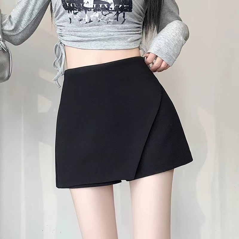 Picture of A word irregular casual shorts children's summer 2024 new fashion temperament bag hip slim hot girl pants skirt