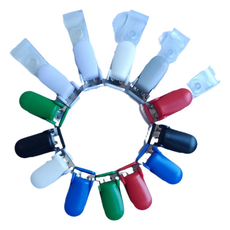 Color Plastic Brand Flip Clip Meeting Activity Certificate Clip Chest Card School Card Color Work Card Clip