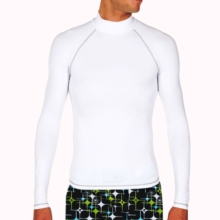 Picture of Sharbat men's long-sleeved diving suit sun protection swimsuit quick-drying jellyfish suit top snorkeling slim diving swimsuit