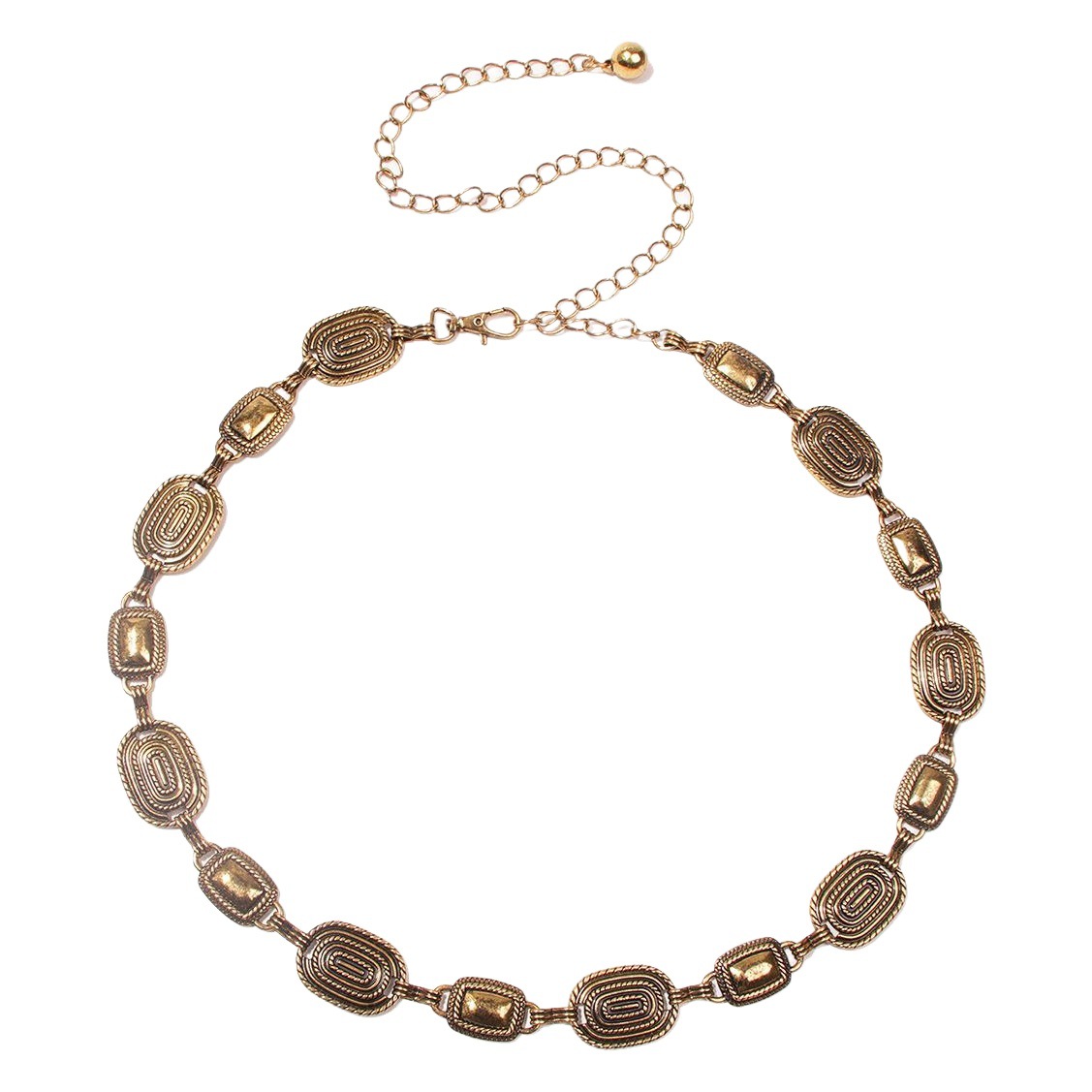 Foreign trade new OEB carved retro waist chain ladies cross-border metal elegant classic factory in stock direct sales
