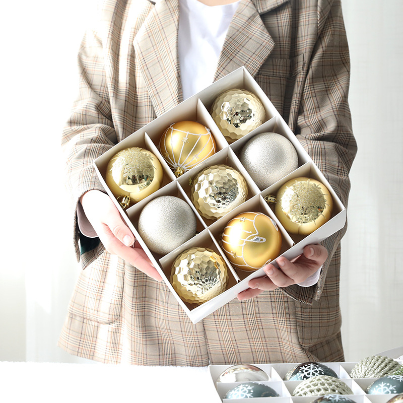 Picture of Christmas ball suit gift box Christmas painted gift bag ball Christmas tree decoration pendant wholesale