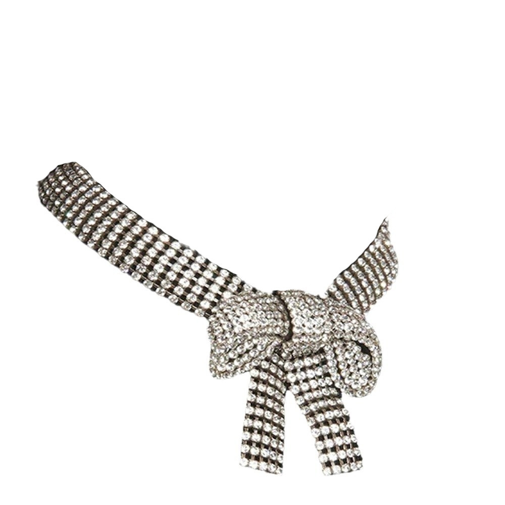 Picture of European and American Cross-border Exaggerated Belt Body Rhinestone Waist Chain Sequin Sexy Fashion Simple Bow Decorative Chain