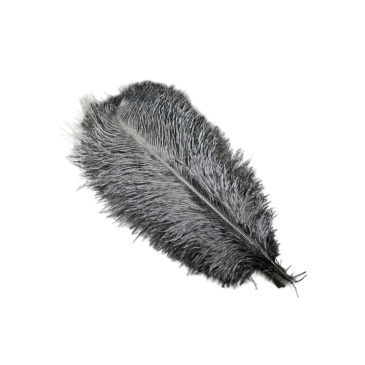 Picture of White ostrich feather 25-30cm natural ostrich feather dyed feather wedding decoration lamp ornament feather