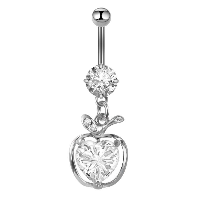 Cross-border e-commerce best selling new zircon crystal navel nail navel ring puncture jewelry online wholesale European and American explosions