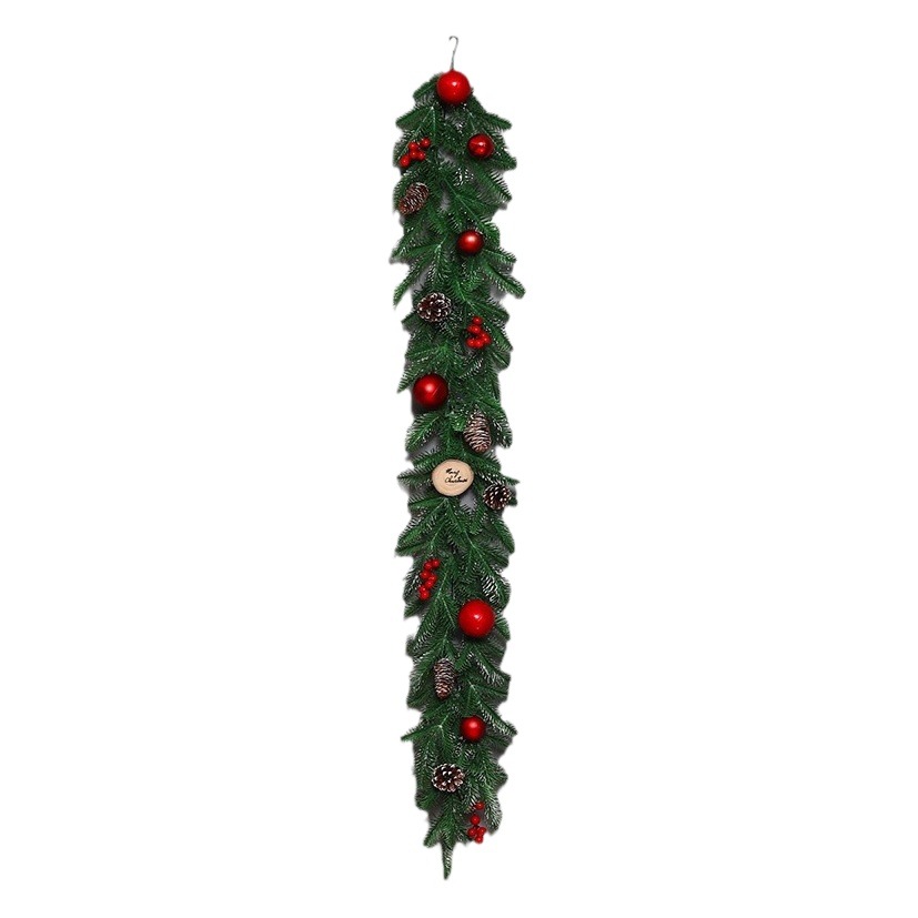 Christmas decoration rattan hanging decoration wreath rattan ring tree door hanging wall hanging Mall hotel lobby luminous scene layout