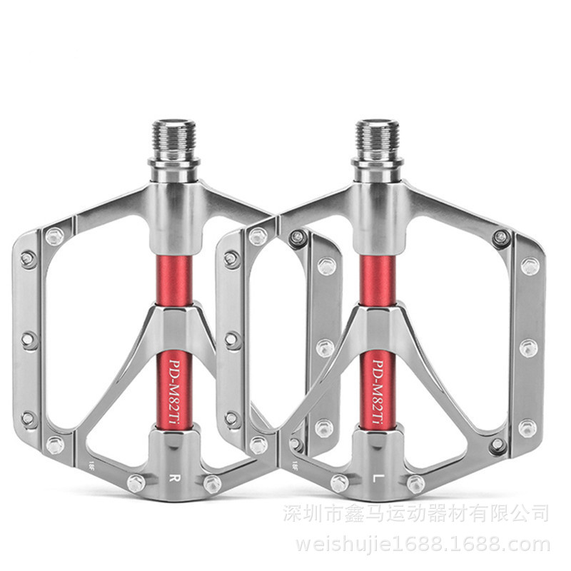 PROMEND titanium alloy axle core mountain bike pedal M82T large tread 3 Peilin bearing pedal bicycle pedal