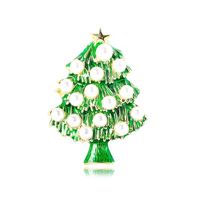 Picture of European and American Christmas brooch cartoon cute red brooch fashion high-end oil drop pin for men and women