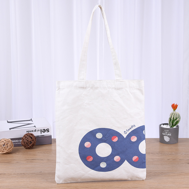 Factory wholesale student simple shoulder canvas bag digital printing advertising bag cotton bag tote bag can be fixed logo