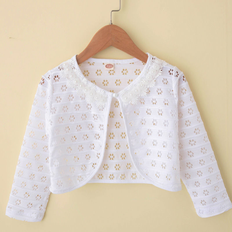 Picture of Girl's Small Shawl Coat Princess Thin Short-sleeved Baby's Air-conditioning Shirt Girl's Small Waistcoat Cardigan Skirt Small Outer Waistcoat