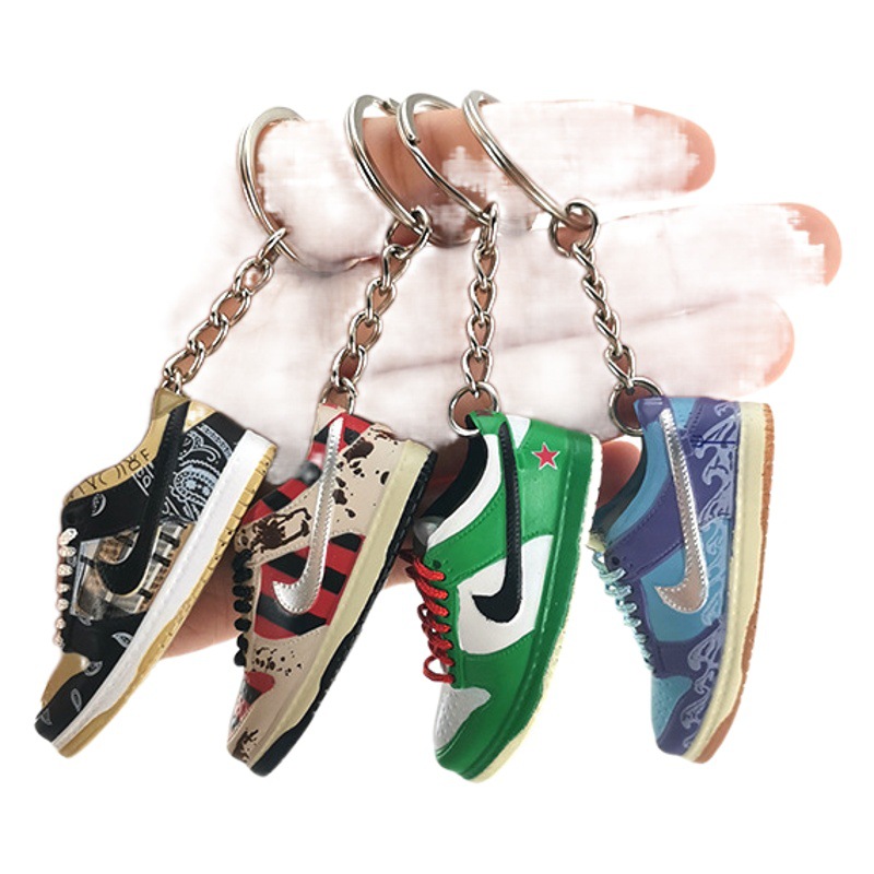 3D Mini Shoe Model Air Force AF1 Keychain Single Hand-mounted Model Soldier Pendant