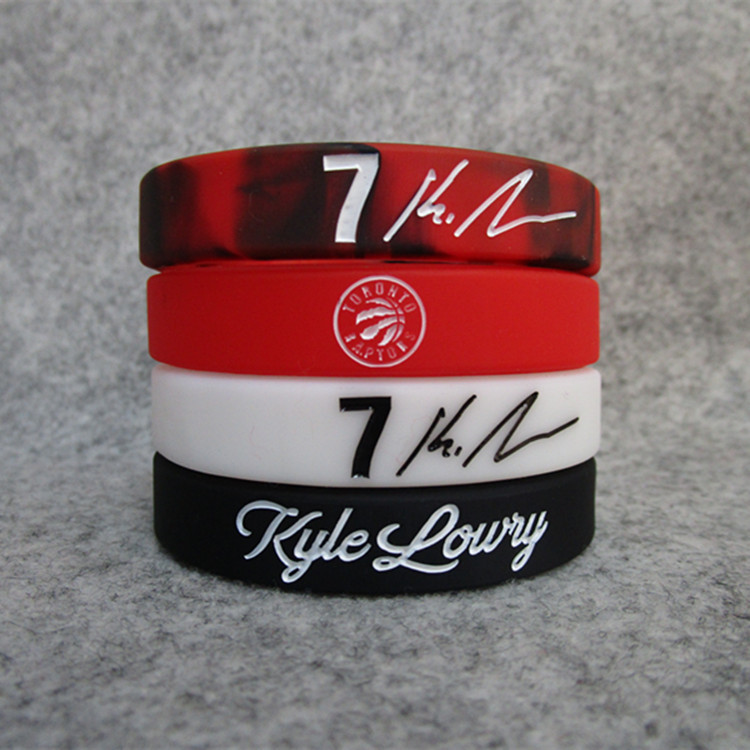 Picture of Raptor basketball No. 7 star Carl Lowry kellowry signature luminous sports bracelet silicone wristband