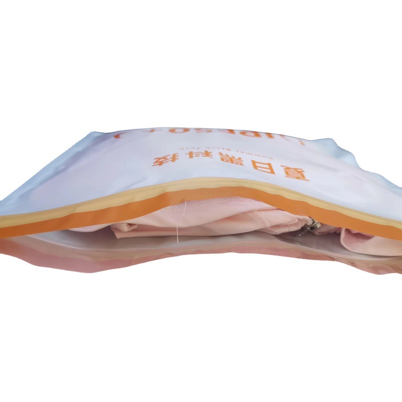 In stock summer cool outdoor sun protection clothing packaging bag PE color milky white mask bone strip bag sun protection clothing universal bag
