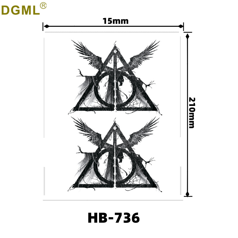 Picture of Small fresh English letters flower butterfly tattoo stickers color creative full arm fox in stock wholesale to map custom