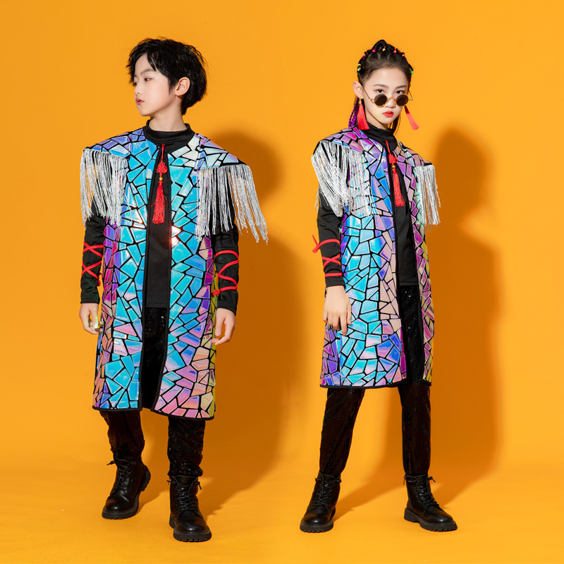 New Year's Day party boys' dress handsome children suit girls' stage catwalk performance Costume National Fashion modern dance