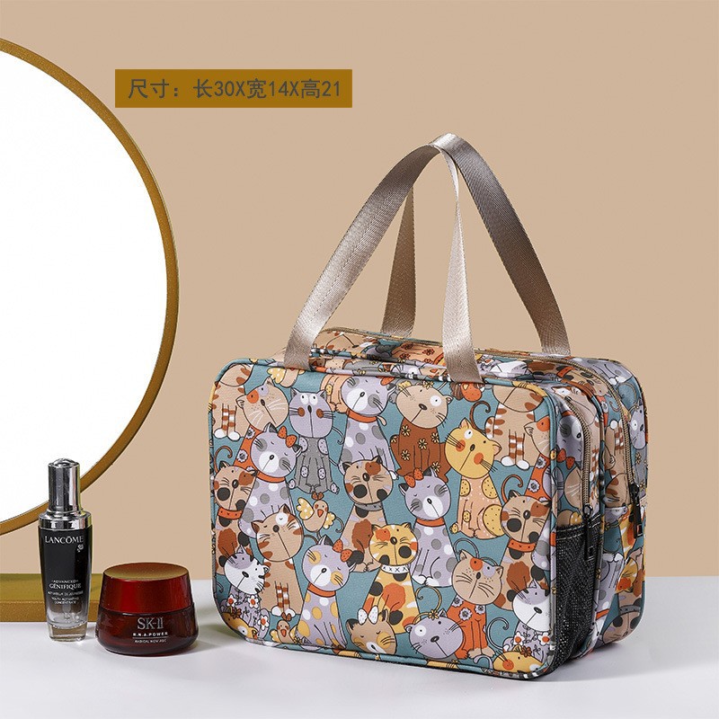 Picture of Double-Layer Large-Capacity and Good-Looking Storage Bag for Travel, Portable Toiletry Bag, Simple Waterproof and Stowable Cosmetic Bag