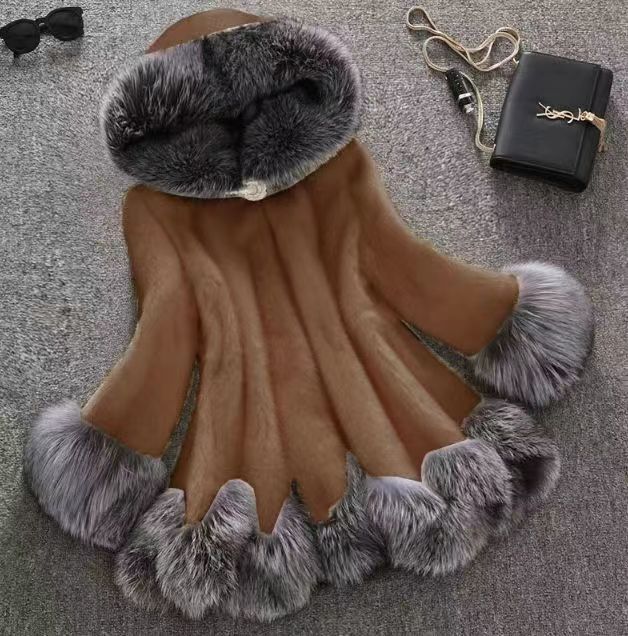Picture of Cross-border Autumn and Winter New Women's Imitation Fur Coat Mid-length Mink Velvet Fox Fur Women's Coat Europe Station
