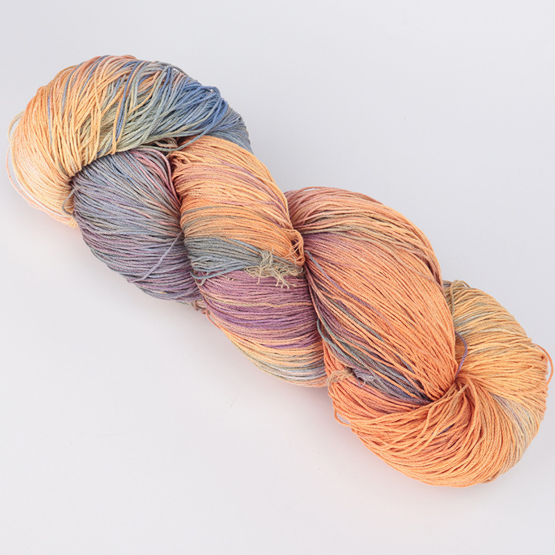 Picture of Cross-border hot-selling segment dyed Tencel flax thread handmade diy color halo fashion yarn wool group wholesale