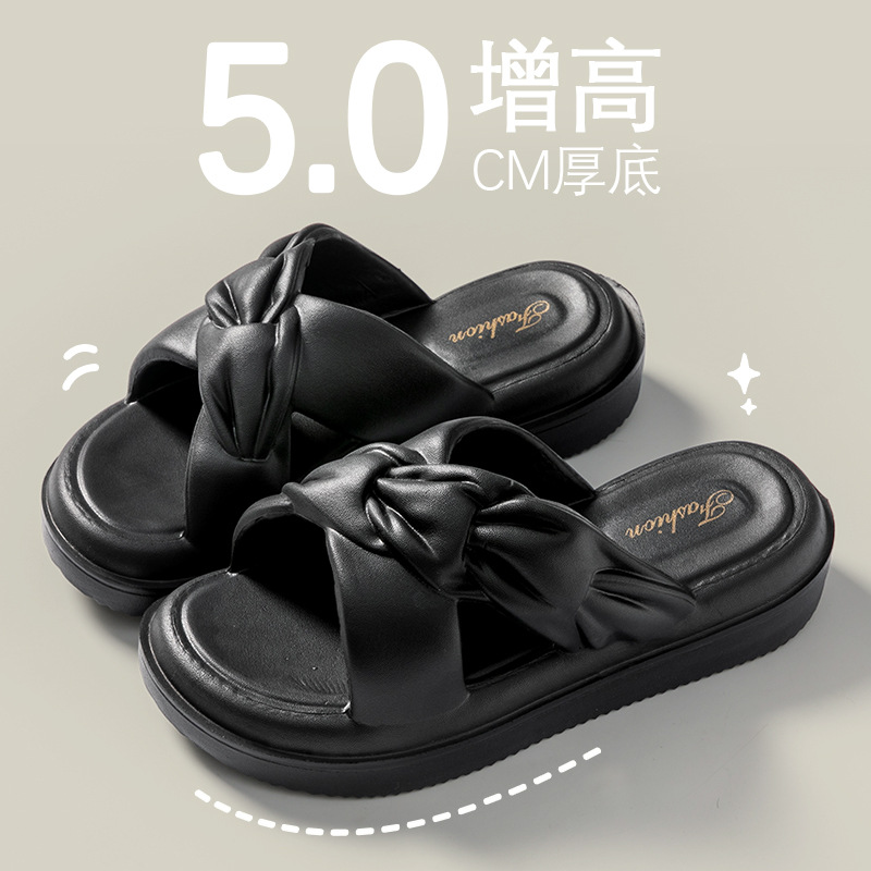 Picture of Sandals and Slippers for Women Summer 2024 New Style Outer Wear Thick Sole Height Increased Non-Slip Feeling Internet Popular Beach Slippers for Summer