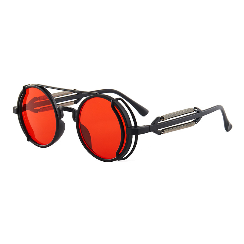 Picture of New Pc Sunglasses Steam Cyberpunk Double Spring Leg Glasses Fashion Trendy Sunglasses Cross-Border Round Manufacturer