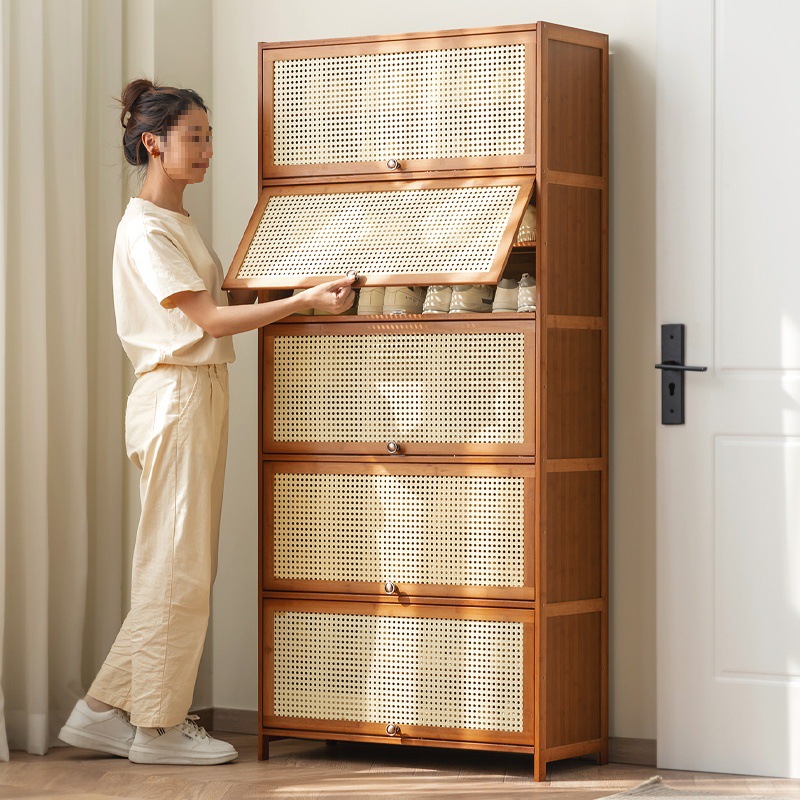 Simple Indoor Rental House Shoe Rack for Home Entrance, Economical Multi-Layer Dust-Proof Shoe Cabinet New Style