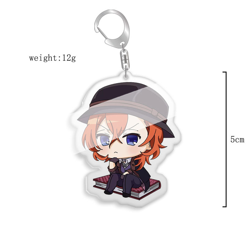 Picture of Mizhuo Bungo Stray Dogs Dazai Osamu Photo Card Keychain Acrylic Pendant Anime Trendy Merchandise