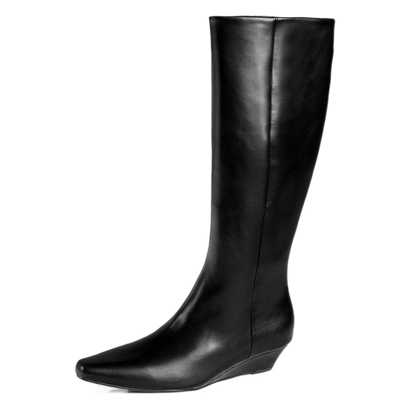 European and American Retro Trend Long Boots 2025 New Fashion All-match High Barrel Pointed Sleeve But Knee Fashion Boots Trendy