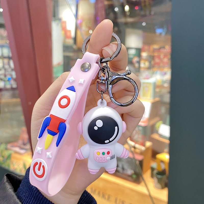 Picture of Spot cartoon astronaut keychain ornaments cute schoolbag anti-lost spaceman doll pendant handbag accessories