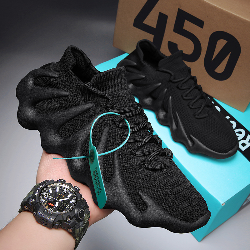 Picture of Men's Shoes New Casual Sports Shoes Fly Woven Volcanic Bottom Breathable Mesh Shoes Men's Running Shoes Octopus Socks Shoes