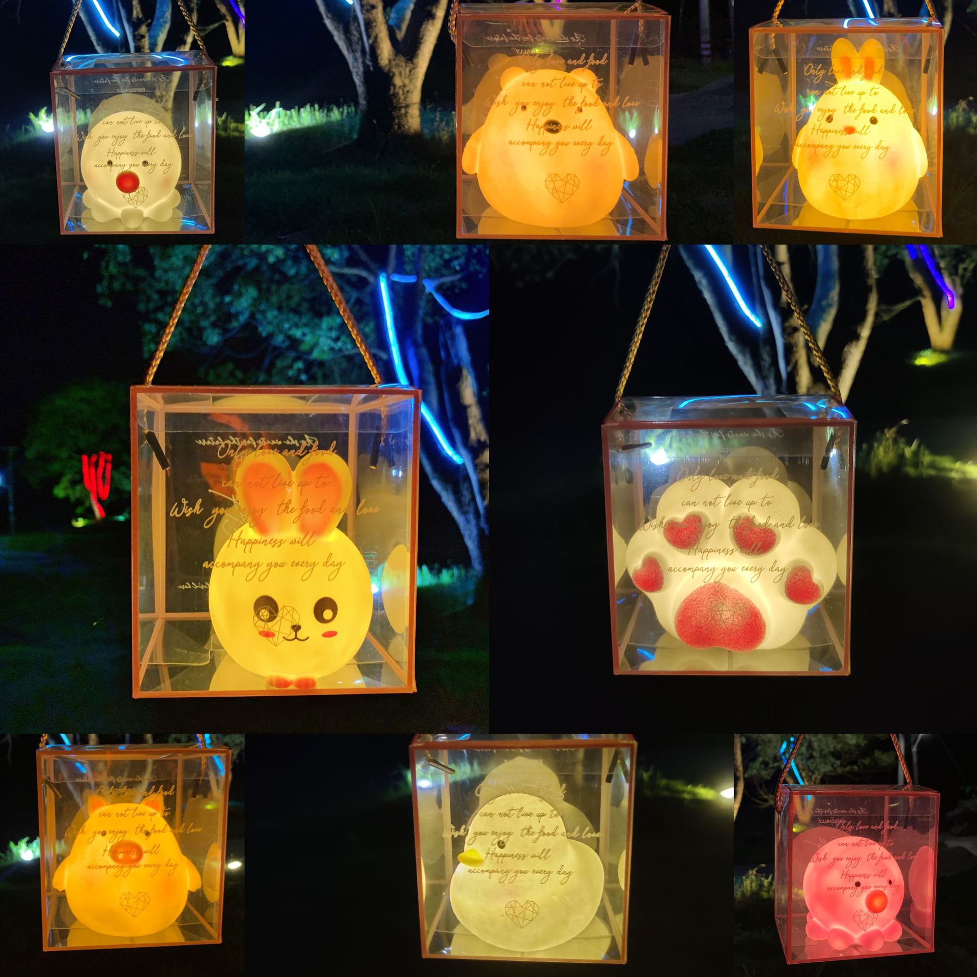 Cartoon creative luminous toys star lamp kindergarten to send with students day hand gift opening gift suit wholesale
