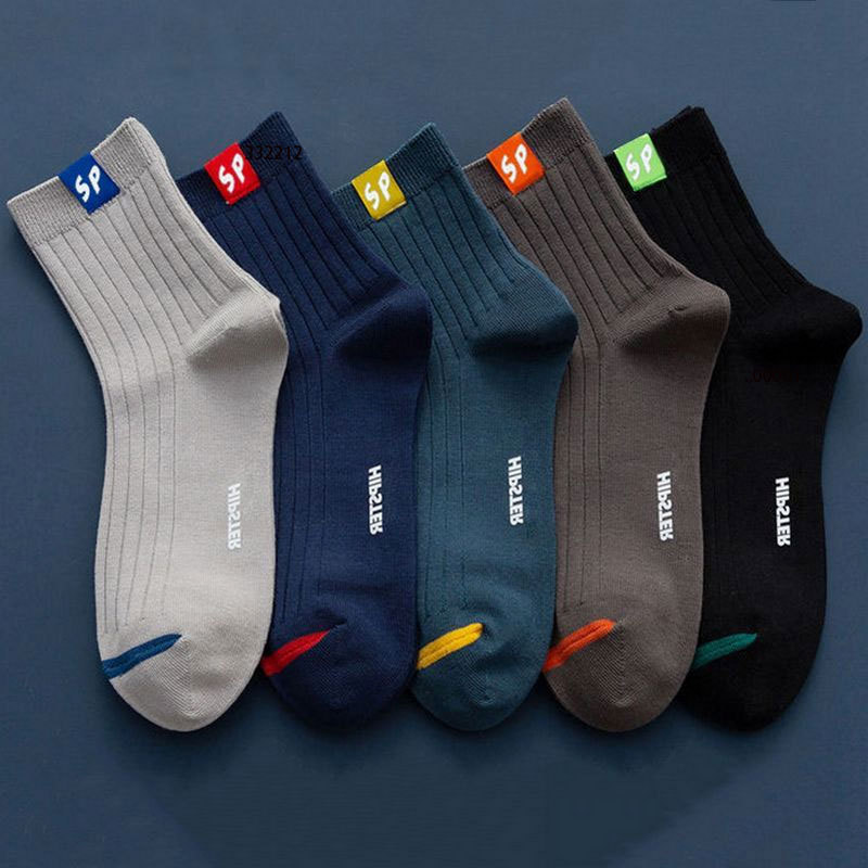 Autumn and winter socks men's mid-calf length socks Japanese breathable all-match stockings student basketball sports stockings wholesale
