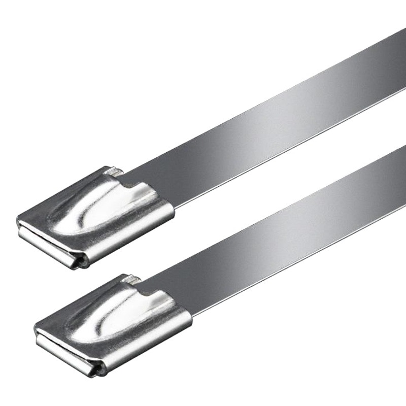 Factory wholesale 304 self-locking stainless steel cable tie 4.6*300mm cable marine metal high temperature corrosion resistance