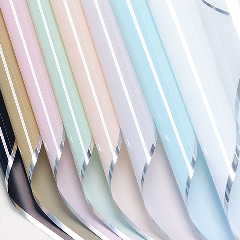 Silver edge translucent silver ion fog paper waterproof jelly film bouquet wrapping paper florist wrapping material materials