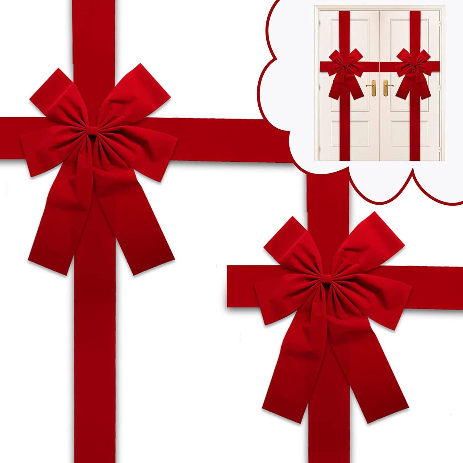 Factory wholesale door hanging bow Christmas ribbon imitation hemp ribbon Christmas decoration DIY bow ribbon