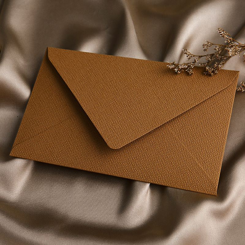 Picture of Linen Envelope Letter Paper Set Retro Love Letter Chinese Style Cowhide Special Paper Invitation Postcard Fire Paint Envelope