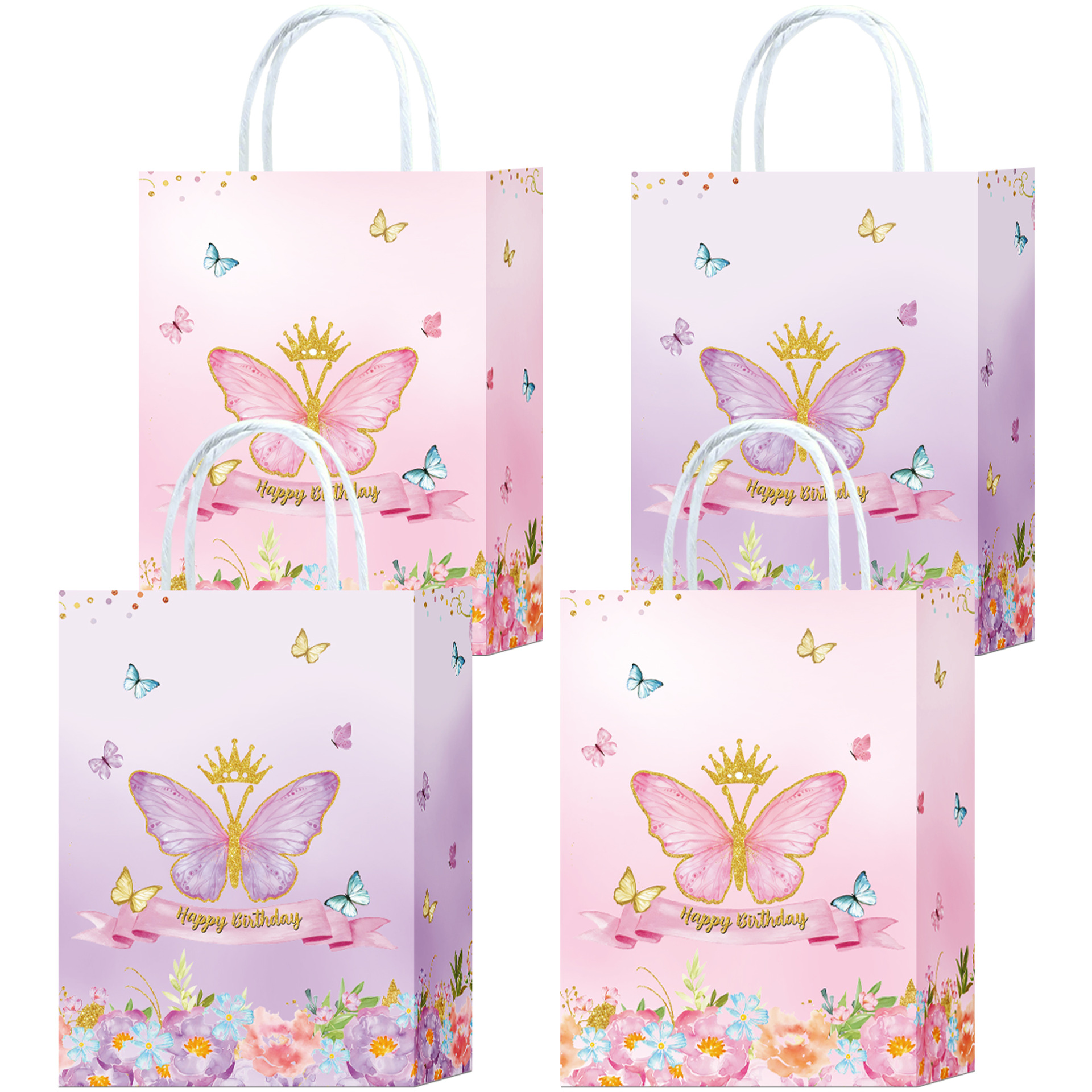 Amazon new cute wind crown butterfly thickened clothing portable gift packaging clothing gift packaging