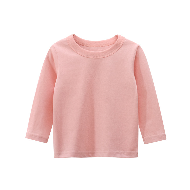 Picture of 27Kids Brand Kidsren's Clothing Autum 2024 Boys' Long-Sleeved T-Shirts Pure Color Advertising Shirts Kidsren's Clothes One Piece Delivery