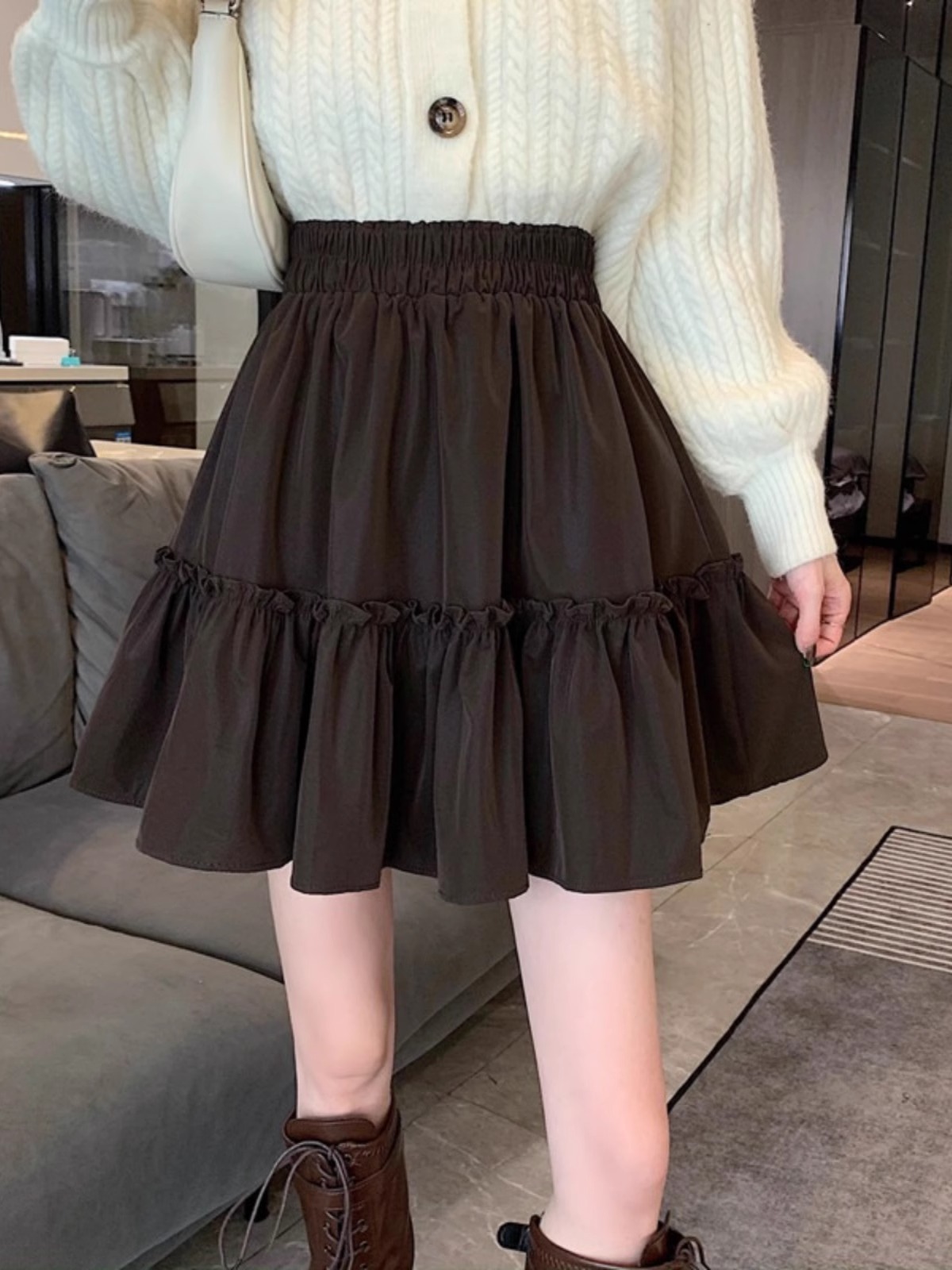 Picture of Tutu Skirt Skirt Women's 2024 New Spring Fashion A- line Covering Skirt Small Cake Skirt High Waist Slimming