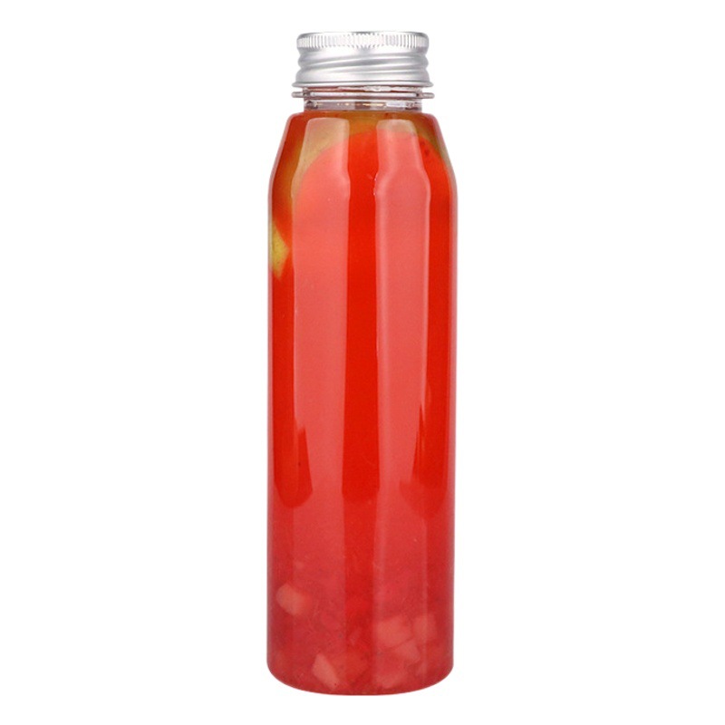 Factory spot juice bottle 38 caliber 300ml transparent plastic bottle B disposable milk tea bottle net red beverage bottle