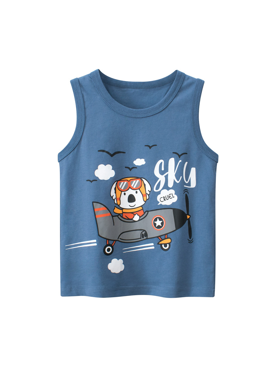 Picture of 27kids cross-border children's clothing supply Summer new children's vest Korean cartoon baby boys' clothes one-piece delivery