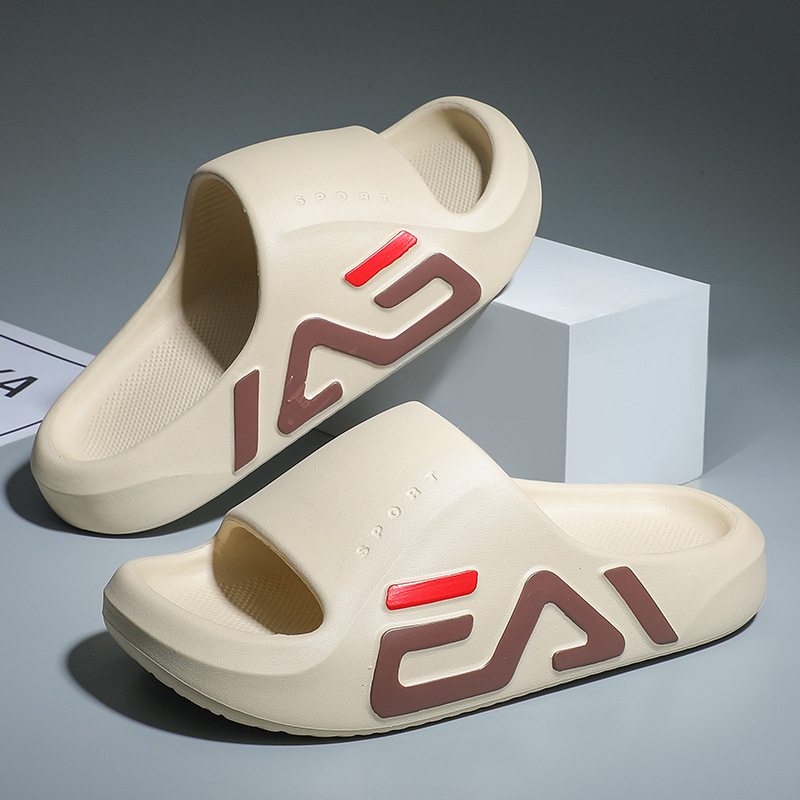 Men's Slippers for Outdoor Wear 2025 Summer Large Size Men's Thick-Soled Non-Slip Wear-Resistant Sandals Men's Lightweight and Comfortable