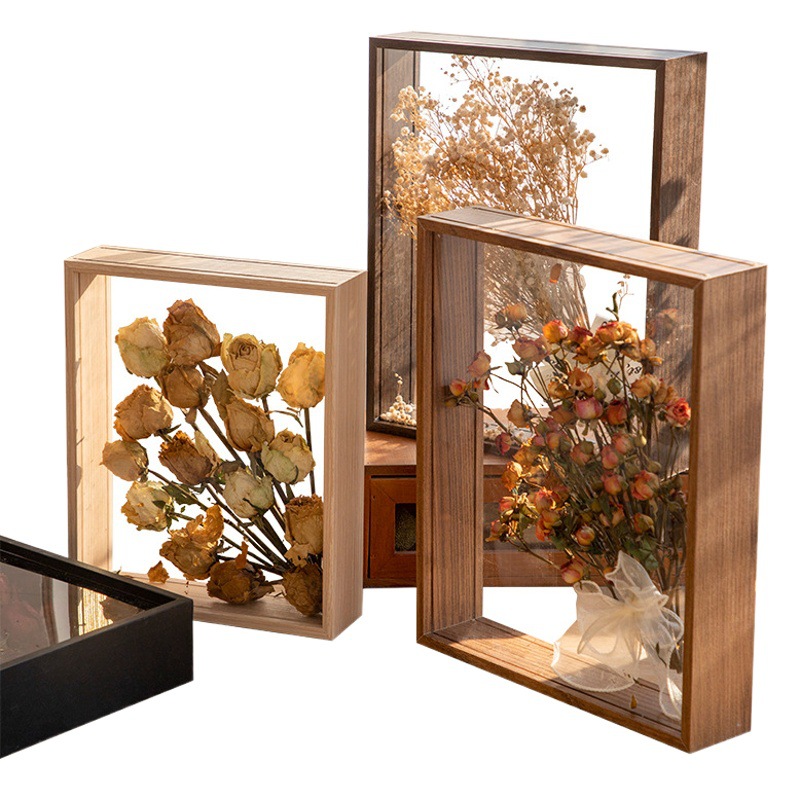 Dried Flower Photo Frame Hollow DIY Picture Frame Wall Hanging Stereo Specimen Frame Mounting Picture Frame Storage Flower Frame Table